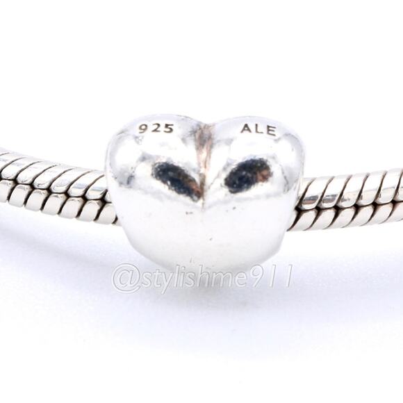 Authentic Pandora Large Smooth Heart Charm - 790137 - Picture 1 of 10
